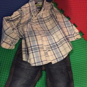 Button down and jeans